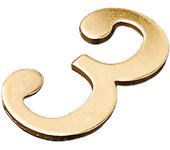 Golden Metal Door Number with Backing Adhesive 7*4cm House Number Apartment Door Number for Outdoor Hotel Home Mailbox Label