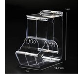 Hamster Rabbit Food Dispenser Feeder Plastic Clear Automatic Pet Feeder For Hamster Guinea Pigs Food Bowl Container
