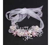 ZAKOL Sweet Romantic Bridal Pearl Flower Hair Headdress Garland Headband Wedding Jewelry Gift