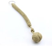 1pc Monkey Fist Steel Ball Self Defense Lanyard Survival Key Chain Broken Window Umbrella Rope Braided Chain Outdoor Safety Prot