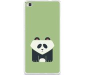 Tumundosmartphone Funda Gel Tpu para Huawei P8 Lite Diseño Panda Dibujos