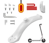 Upgraded Splash Fender Short Ducktail Mudguard Back Wing Taillight Sets for Xiaomi M365 1S Pro Electric Scooter Accessories