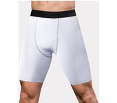 Pantalones cortos de compresión para hombre, Shorts elásticos de secado rápido para correr, Fitness, con bolsillo, talla grande, color negro, ajustados, para entrenamiento de gimnasio
