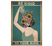 Retro Sheets Wall Art Vintage Pictures Canvas Paintings Be Kind Lose Your Mind Find Your Soul Yoga Posters Home Room Decoration