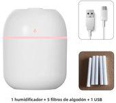 Portable USB Ultrasonic Air Mini Humidifier Essential Oil Diffuser Car Purifier Aroma Anion Mist Maker with LED Lamp Lighting