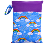 Biai hermoso patrón poliéster bebé impermeable traje de baño bolsa doble bolsillo bebé pañal seco MINI BOLSA húmeda pañal bolsa 25*35