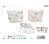 NECESER ROSA Y VERDE CON 5 PAÑALES PARA BEBÉS - ROSA TOYS - Práctico y Elegante