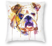 Home Pillowcase Office Decor Cushion Cover English Bulldog Print Pattern