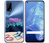 Tumundosmartphone Funda Gel Transparente para Realme 7 5G diseño Summer Dibujos