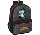 SAFTA - MOCHILA ADAPT.CARRO MY HERO ACADEMIA 46x30 cm - Mochila con Asas Ajustables y Espalda Ergonomica - Mochila con Compartimientos con Cremallera - Mochila Diseño Único y Licencia Oficial By MY HERO ACADEMIA
