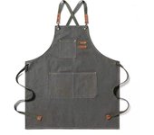 Fashion Canvas Apron Home Kitchen Gardening Work Dress Women's Kitchen Restaurant Work Apron