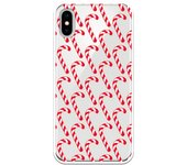Funda original compatible con iPhone X - XS - Baston navidad Fondo verde