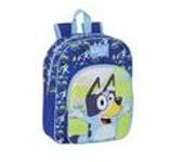 SAFTA Mochila Infantil Bluey 28x10x34cm Con Bolsillo Lateral Portabotellas