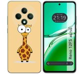 Tumundosmartphone Funda Silicona para Oppo Reno 12FS 4G / 12 FS 5G diseño Jirafa Dibujos