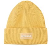 Gorro Mujer Pieces Pcfjolla Amarillo con Parche Never Mind