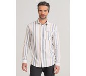 BENDORFF - Camisa de manga larga oxford a rayas