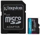 Tarjeta de Memoria Kingston CANVAS Go! Plus 1TB microSD XC con Adaptador/ Clase 10/ 200MBs