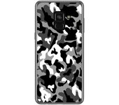 Tumundosmartphone Funda Gel Tpu para Samsung Galaxy A8 (2018) Diseño Snow Camuflaje Dibujos