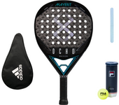 Pala de Pádel Ocho Pádel Mayerit + Funda Adidas + Protector Transparente + Bote de Pelotas Fila