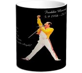 Taza Queen y Freddie Mercury. Musica. Rock and Roll