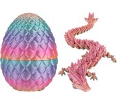 Full Articulated Dragon 8.7 Inch Articulated Dragon with A Egg 3D Printed Gem Dragon Toy Decompression Creative Toys
