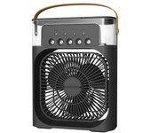 Ventilador portátil de aire acondicionado, humidificador 3 en 1 con USB, luz LED nocturna, nebulizador de agua para el hogar