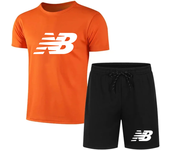 Men's casual fashion summer mesh suit men's quick-drying breathable sports suit short-sleeved T-shirt suit men's jogging suit