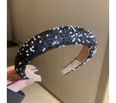 Luxury Inlaid Rhinestone HairBands for Women Korean Fashion Hair Pressure Headband Small Pearl Wedding Hair Jewelry