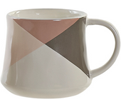 Item Taza de Gres 13 x 9,5 x 8,5 cm - Capacidad 385 ml - Diseño Multicolor - Apta para Lavavajillas y Microondas - Ideal para Café, Té y Bebidas Calientes - Resistente y Duradera - Perfecta para Uso Diario