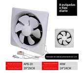 6/8/10 Inch Powerful Silent Ventilation Fan Exhaust Fan Wall Exhaust Fan Kitchen Household Silent Bathroom Window Exhaust Fan