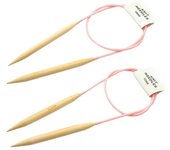 Juego de 2 Agujas circulares de tejido Dede Madera de Bambú, para Coser trenzado, suétéres De Tubo, artículos de costura.