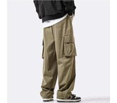 2024 spring and summer new Japanese loose leg casual pants men's fashion brand all simple and comfortable overalls
