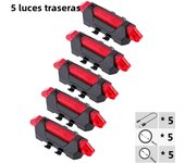 5 Sets Bicycle Front Light  Portable LED Charging Bike Light Waterproof Cycling Flashlight Rear Light Bike Accessories