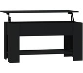 vidaXL Mesa de centro madera de ingeniería 101x49x52 cm Blanco, Negro, Roble Sonoma Mesita de Salón o Comedor o Auxiliar Mesa de Café Meuble Salón