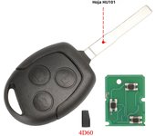 jingyuqin 3 Buttons Remote Key 315/433Mhz For Ford Focus Fiesta Fusion C-Max For Mondeo Galaxy C-Max S-Max With ID60 4D63 Chip