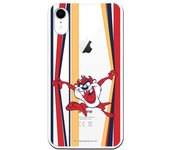 Funda original compatible con iPhone XR con un diseño de Taz Franjas verticales
