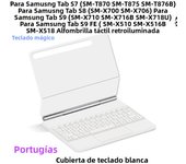 Magic Keyboard for Samsung Galaxy Tab S9 FE 10.9 S9 S8 S7 11-inch Adjustable Stand Case Backlight Touchpad Keypad Multi-Language