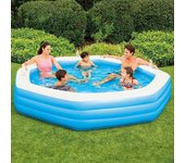 Piscina hinchable octogonal 1430L azul Ø279x51 cm