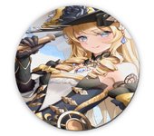 MERCHANDMANIA ALFOMBRILLA REDONDA fanart dama traviesa cute juego anime mousepad raton videojuego pc