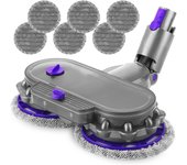 Cabezal de limpieza para aspiradora eléctrica (para Dyson V7/V8/V10/V11/V15) con 6 mopas lavables y depósito de agua