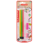 Starplast Set Escritura Maxicolor - 3 lápices HB, sacapuntas, protector y antideslizante 2025 Nuevo Caliente