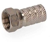 EDM Conector "F" Parabólica Metálico EDM 6,5 mm Acero Inoxidable - E50015 Conector "f" Material Eléctrico Clavijas TV