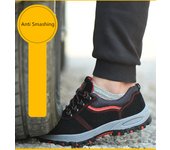 Zapatillas de Trabajo con Punta de Acero at Prueba de Perforaciones Zapatos de Seguridad para Hombres Zapatos de Soldadura Indestructibles