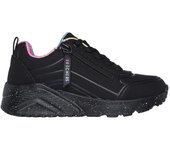 Skechers Vivid Splash Zapatillas para niña negras en sintético con cremallera 83447