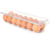 CABLEPELADO Organizador Huevos para frigorífico, Organizador Huevera Frigorífico, Huevera de plástico, Estuche Huevos para frigorífico, Recipiente para Huevos, Plástico Libre de BPA, Transparente