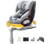 Silla de Coche para Bebé - Arnés de Seguridad 5 Puntos - Regulable en Altura - Niños 0-36KG - Asiento de seguridad para niños con rotación de 360 ​​grados y patas de apoyo