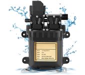 Portable Dual Motor 12V Water Pump Diaphragm Pump Built-in Pressure Switch 1.1Mpa Pressure 8.0LPM Flow Pressure Pump for Home