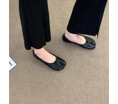 Women Flats Style Tabi Ninja Shoes Women Leather Flats Split Hoof Toe Loafers Femme Mary Jeans Mocasines Ladies Ballerina Shoe
