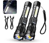 Linterna, linterna táctica led, linterna táctica a70 ipx7, linternas tácticas recargables por usb, linterna de lúmenes altos resistente a golpes,Linterna Recargabl