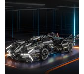 RC Tech Racer 1:14DIY Roadster building block assembly Block car toy birthday gift Black V12 Block Roadster Black V12 Block Road